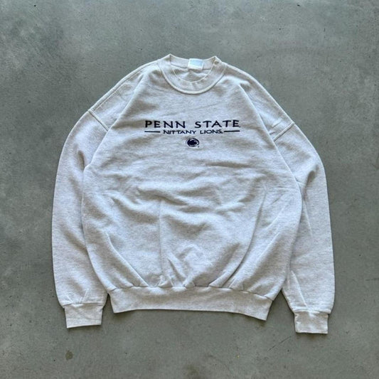 Vintage 90s Penn State Nittany Lions Embroidered Crewneck - Large