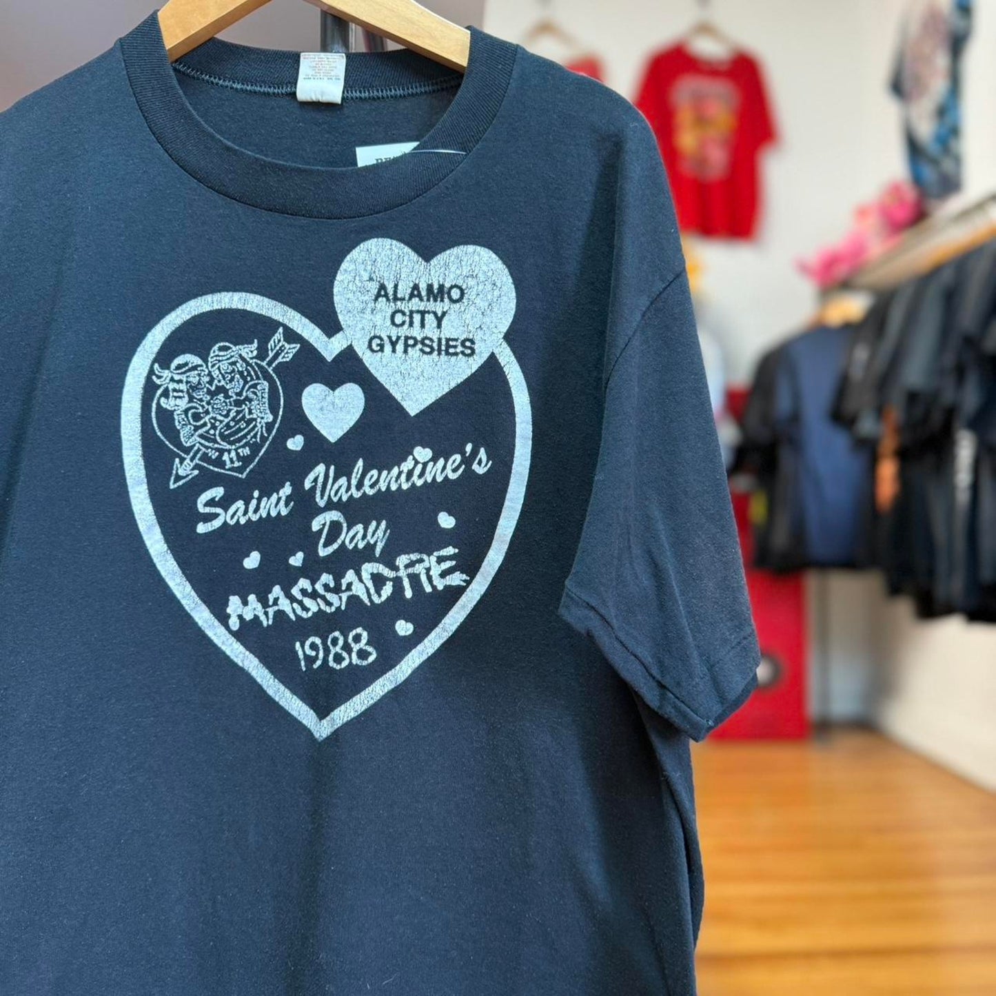 Vintage 1988 Saint Valentines Day Massacre Alamo City T-Shirt