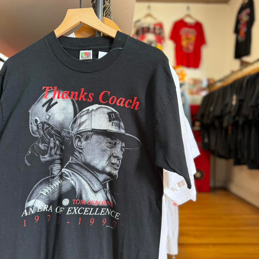 Vintage 90s Nebraska Huskers Thanks Coach Tom Osborne T-Shirt