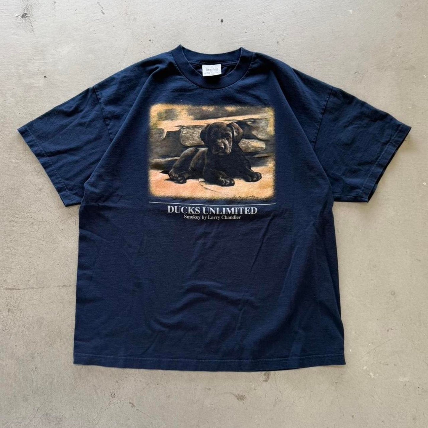 Vintage 90s Ducks Unlimited Black Lab Animal T-Shirt - XX-Large