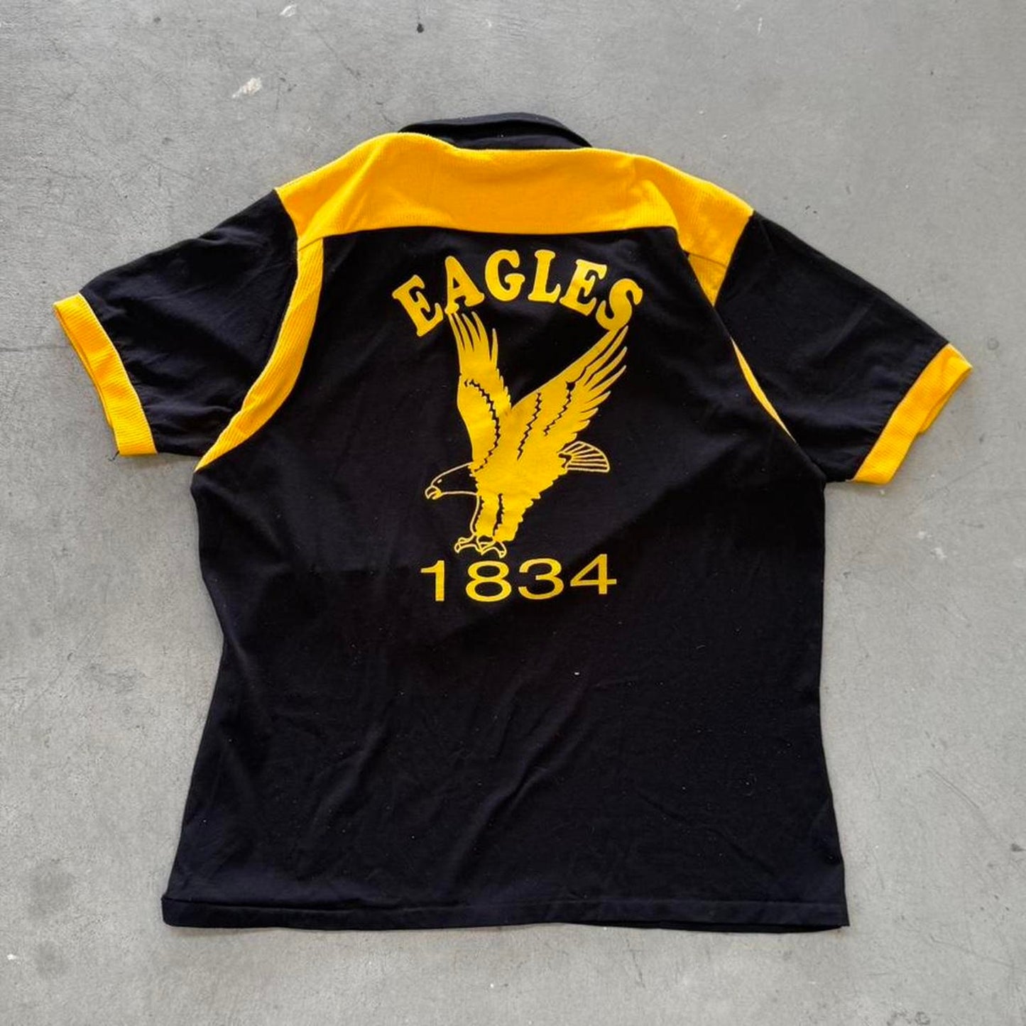 Vintage 80s Chain Stitched Dick Eagles Polo Shirt - X-Large