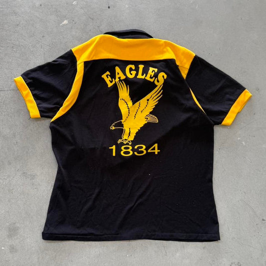 Vintage 80s Chain Stitched Dick Eagles Polo Shirt - X-Large
