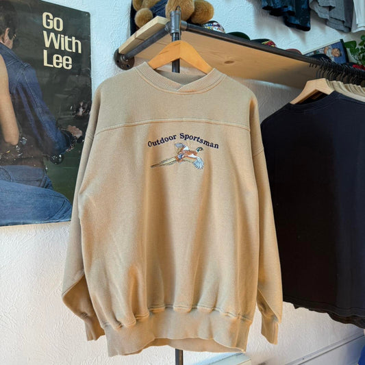 Vintage 90s Outdoor Sportsman Pheasant Embroidered Crewneck - Large