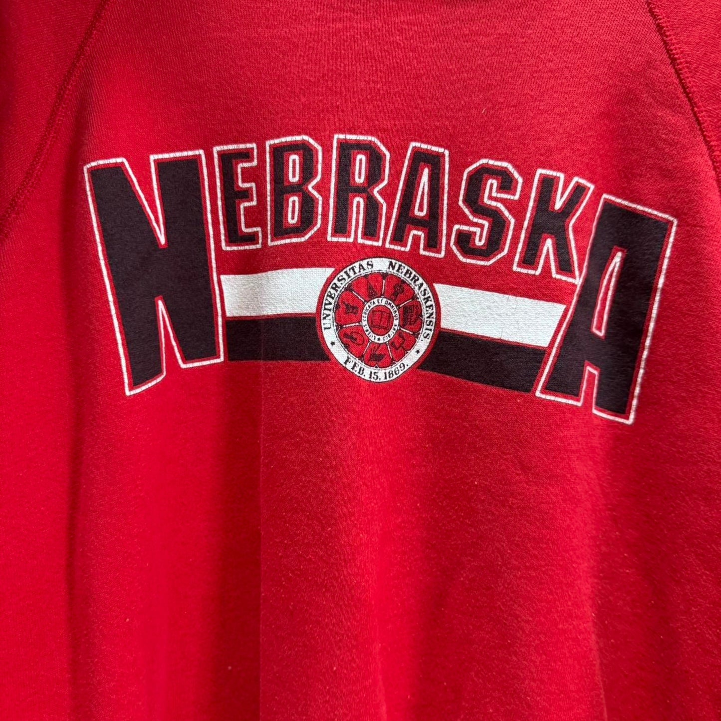 Vintage 90s Nebraska Huskers Spell Out Crewneck - Large