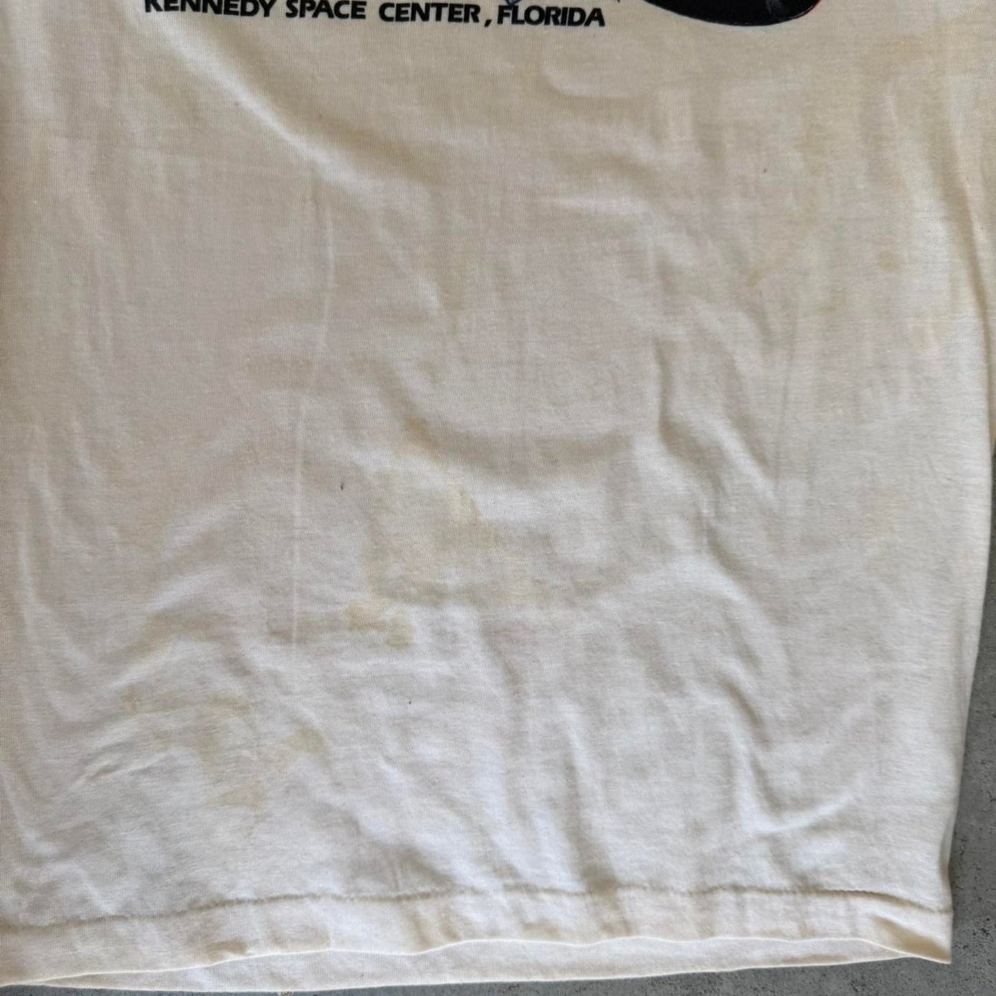 Vintage 80s NASA Atlantis Distressed T-Shirt - Small