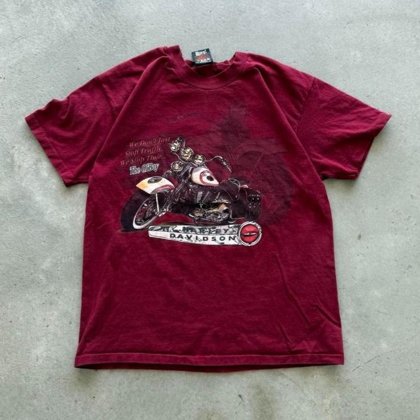 Vintage 90s Harley Davidson Motorcycles Alabama Biker T-Shirt - Large