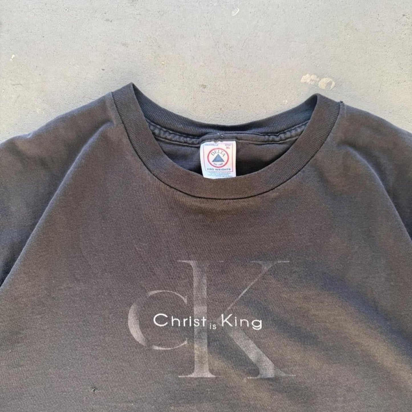 Vintage 90s Christ is King Calvin Klein Parody T-Shirt - X-Large