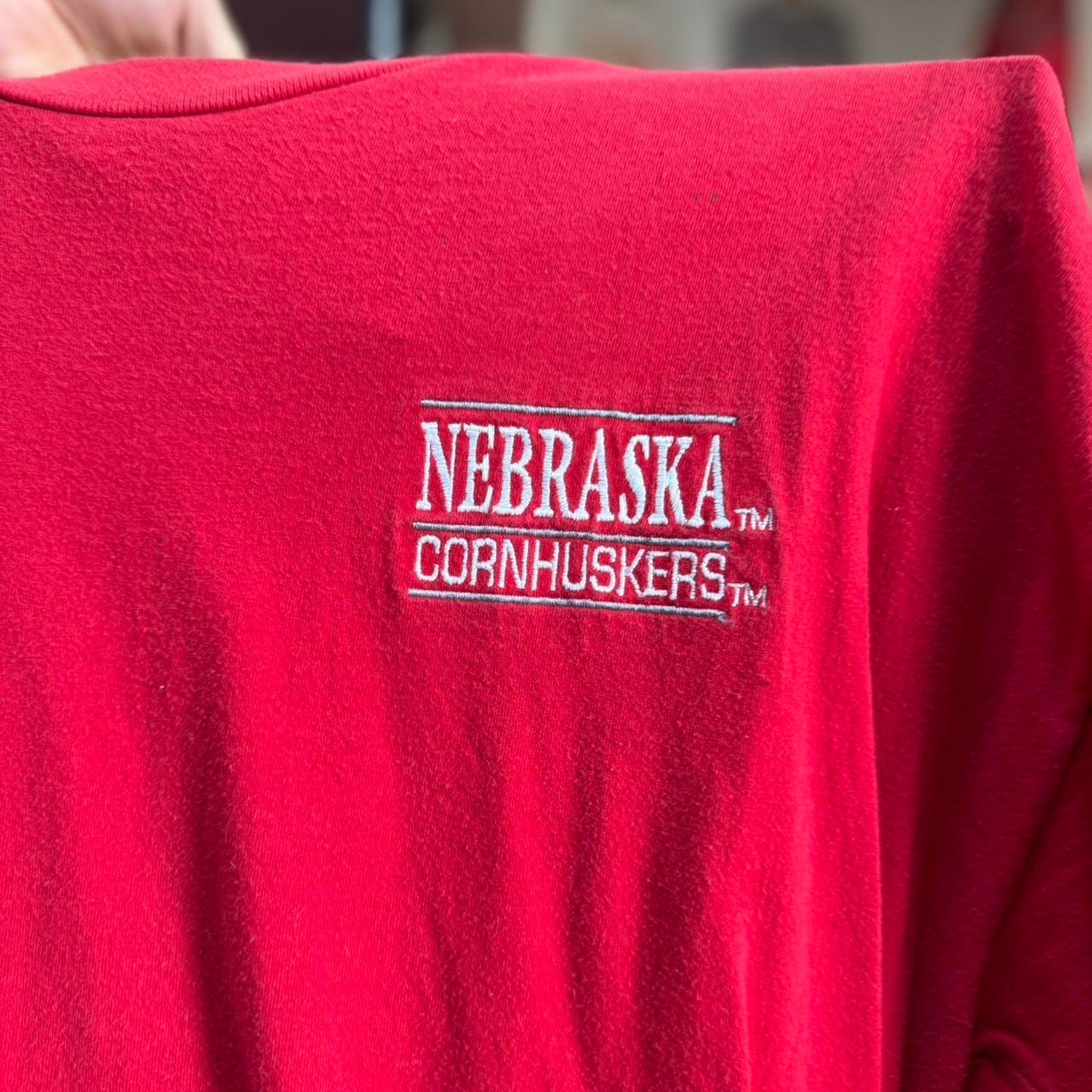 Vintage 90s Nebraska Huskers Football T-Shirt - X-Large