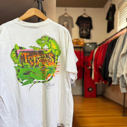 Vintage 90s Tropical Degrees Iguana Lizard T-Shirt - X-Large