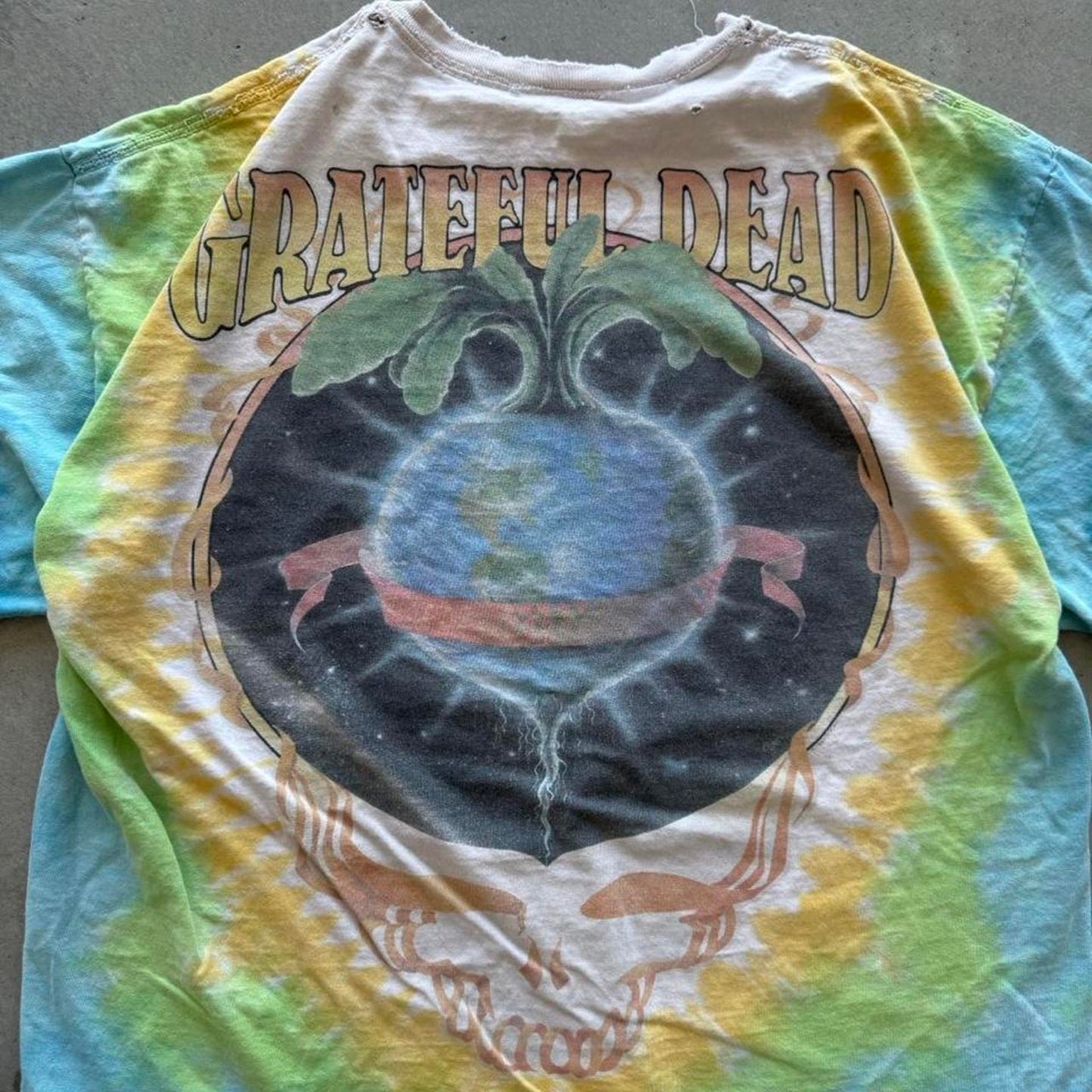 Vintage Grateful Dead Keep it Green Liquid Blue Band T-Shirt - X-Large