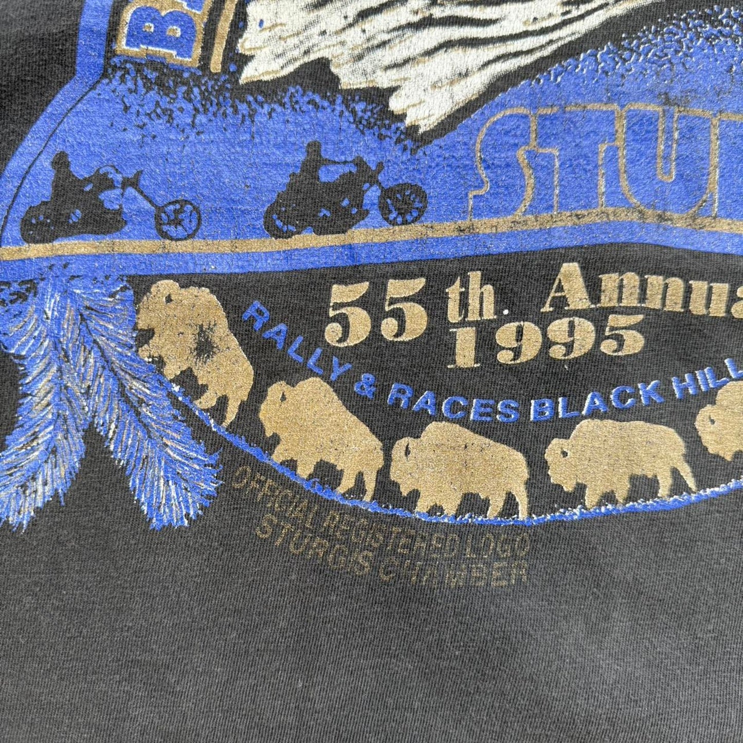 Vintage 90s Black Hills Motorcycle Rally Biker Harley T-Shirt - XX-Large