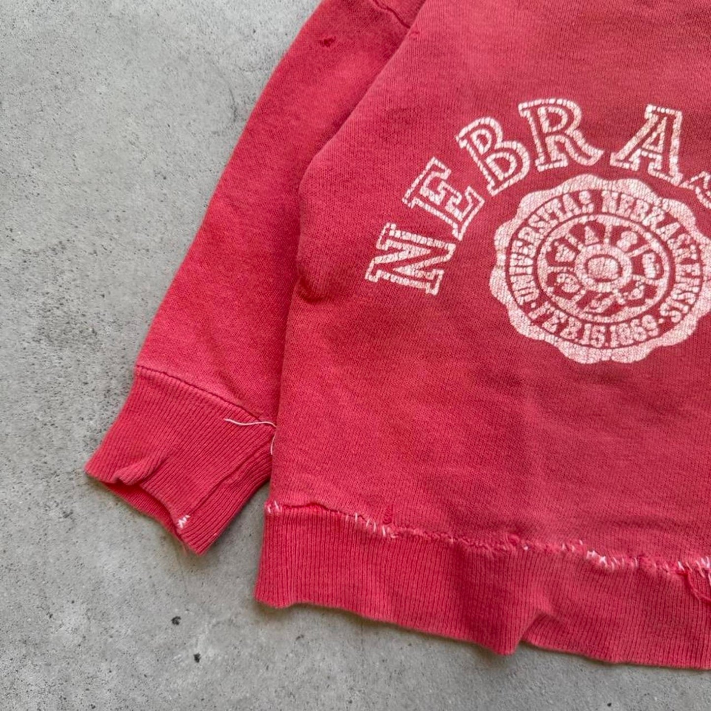 Vintage 1960s Nebraska Huskers School Crest Crewneck - Kids 1T