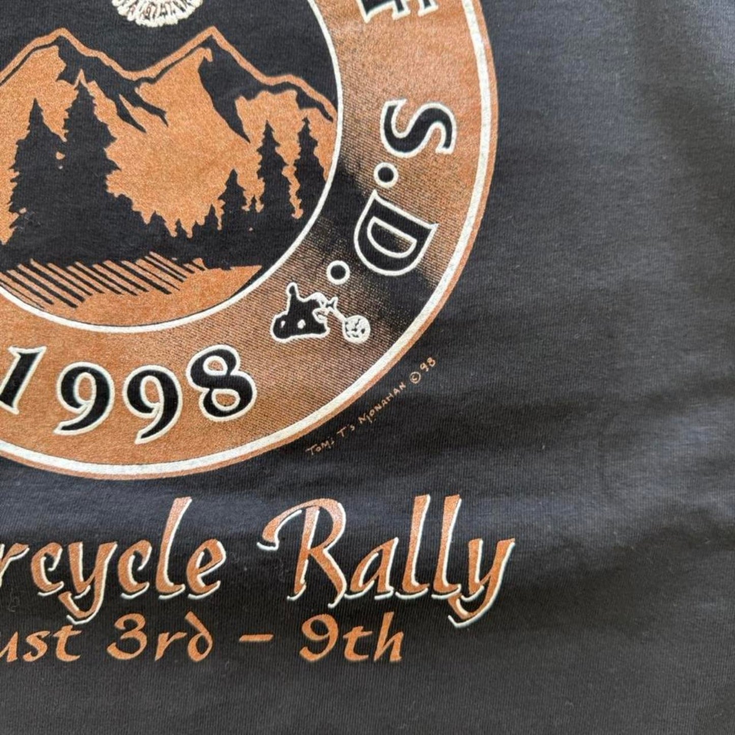 Vintage 1998 Sturgis Black Hills Rally Biker Motorcycle T-Shirt - X-Large