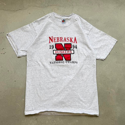 Vintage 1994 Nebraska Huskers National Champs T-Shirt - Large