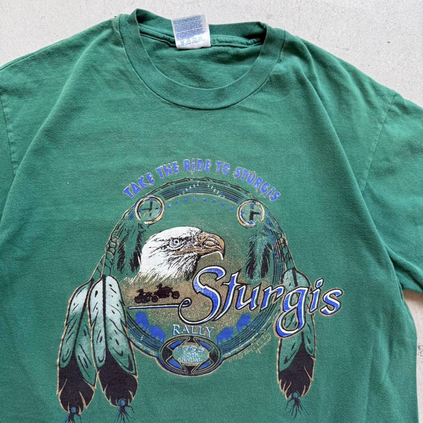 Vintage 1995 Sturgis Black Hills Rally Biker T-Shirt - Large
