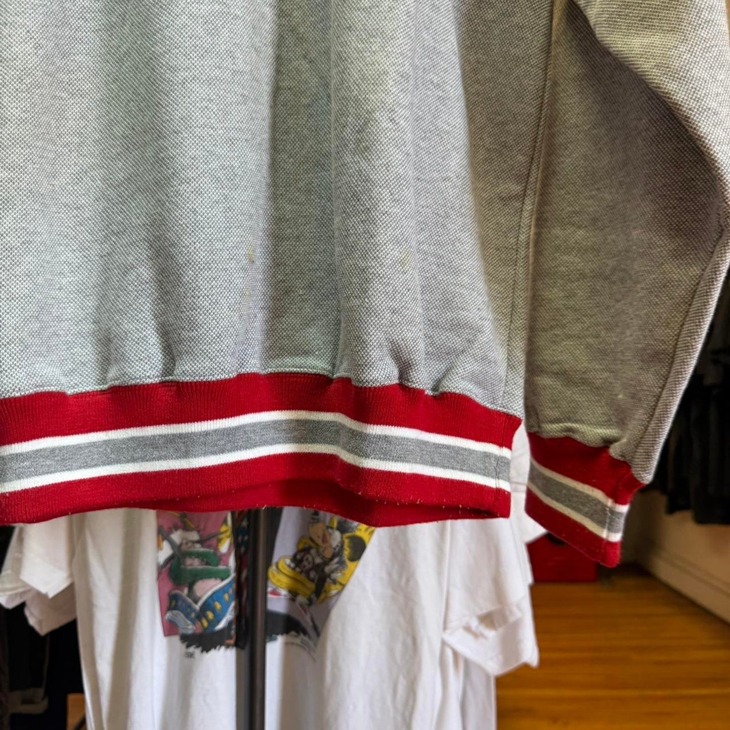 Vintage 90s Nebraska Huskers Embroidered Cursive Ringed Cuff Crewneck