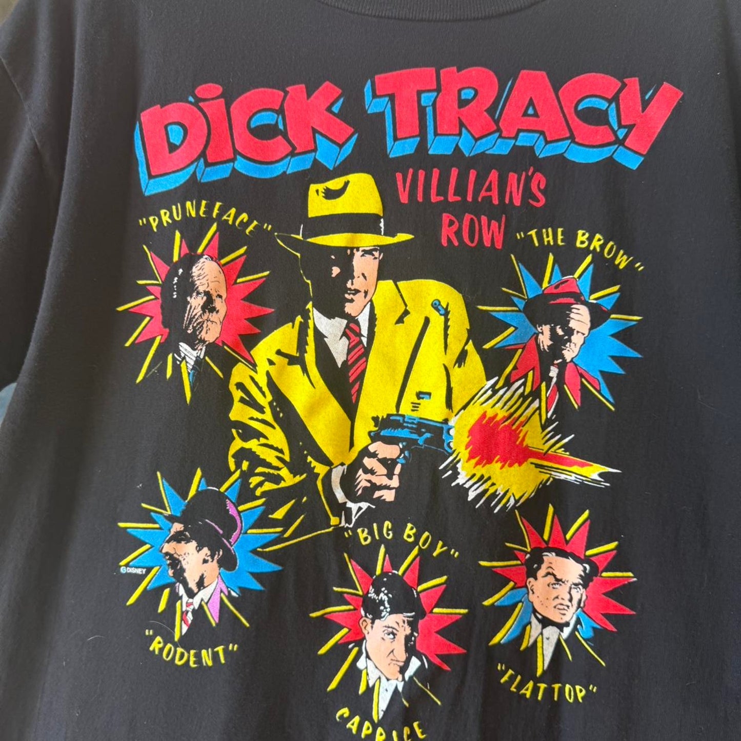 Vintage 90s Dick Tracy Villians Row TV Show Disney T-Shirt - Large
