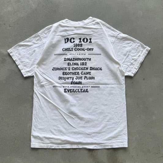 Vintage 90s DC 101 Chili Band Blink 182 Smashmouth Band Concert T-Shirt - Large