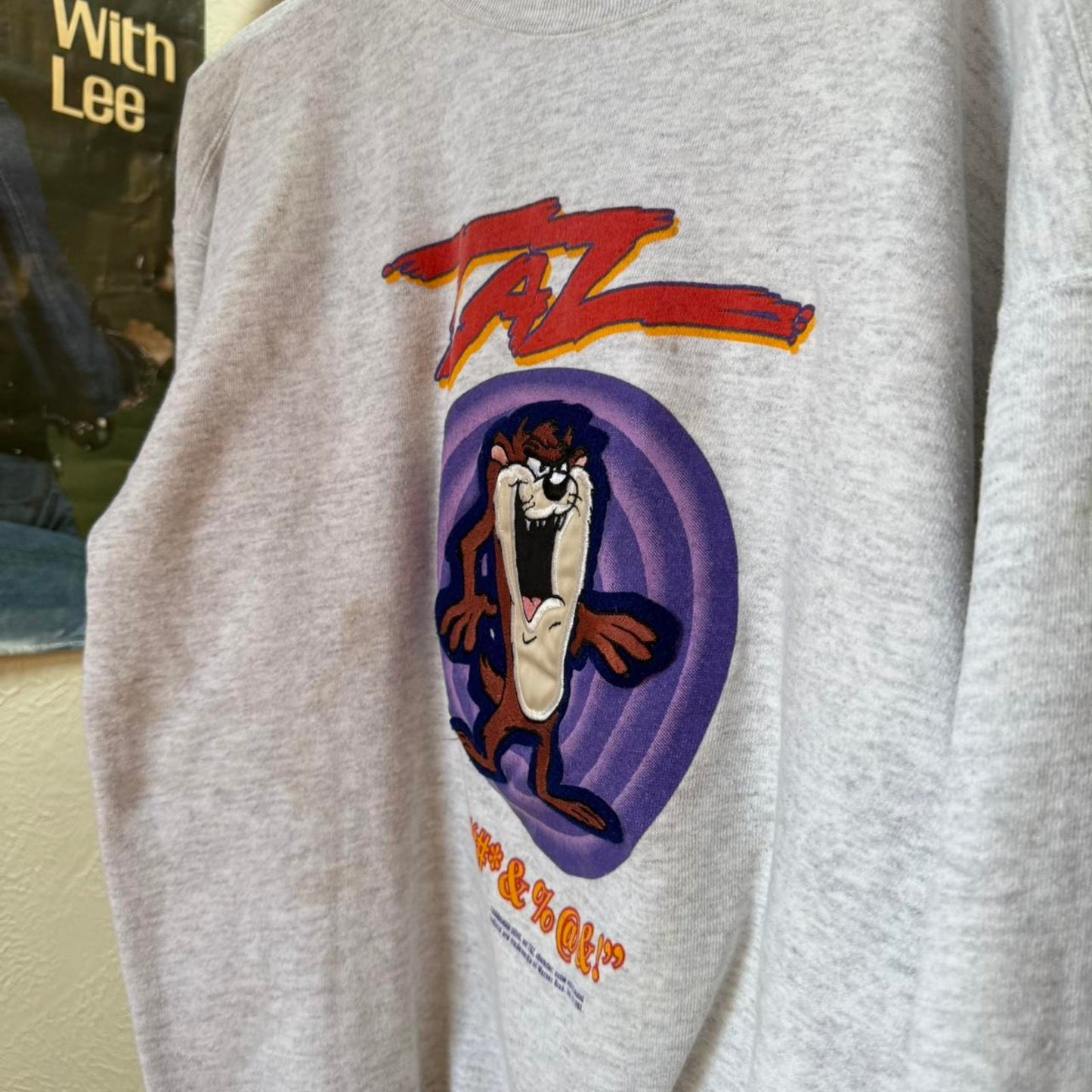 Vintage 90s Looney Tunes Taz Cartoon Crewneck - Large