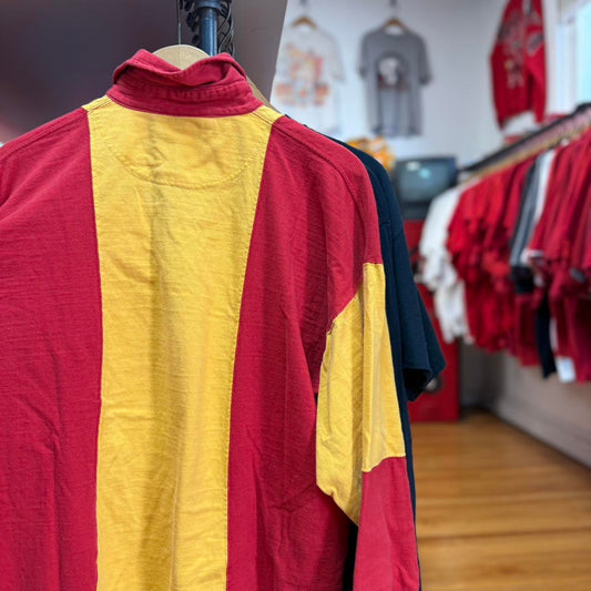 Vintage 90s Kansas City Chiefs Striped Polo Shirt - Large