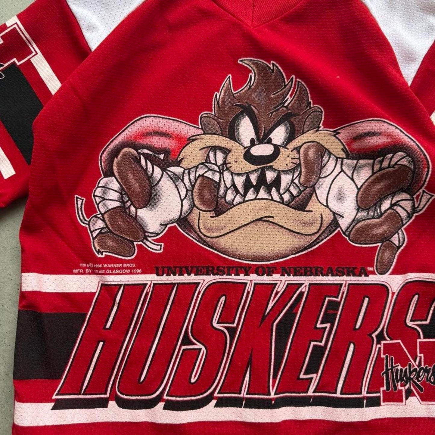 Vintage 90s Nebraska Huskers Taz Jersey - Kids Medium 6-8