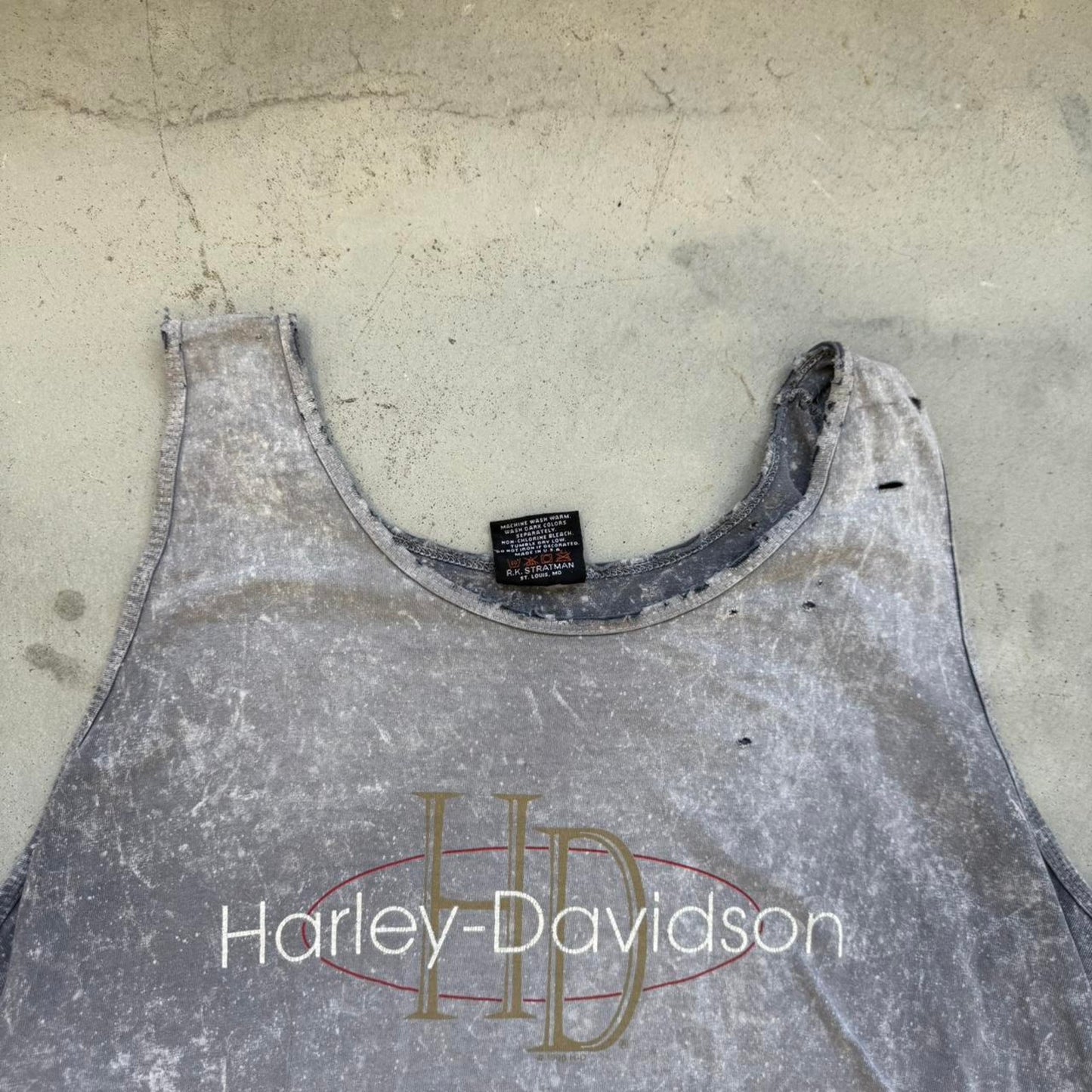 Vintage Faded Harley Davidson Motorcycles Tank Top - X-Large