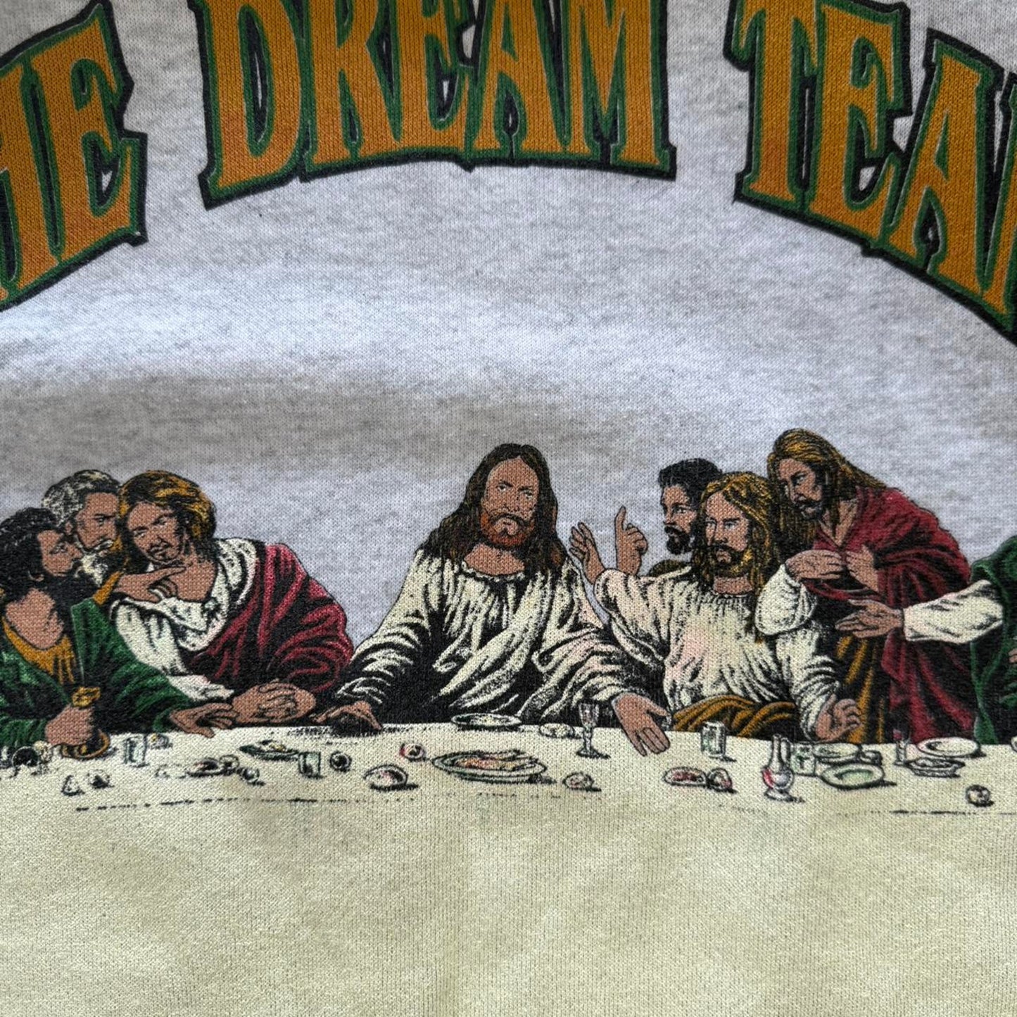 Vintage 90s The Dream Team Last Supper Jesus Crewneck - X-Large