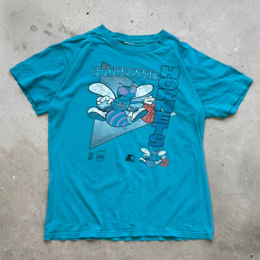 Vintage 90s Charolette Hornets NBA Basketball T-Shirt - Large