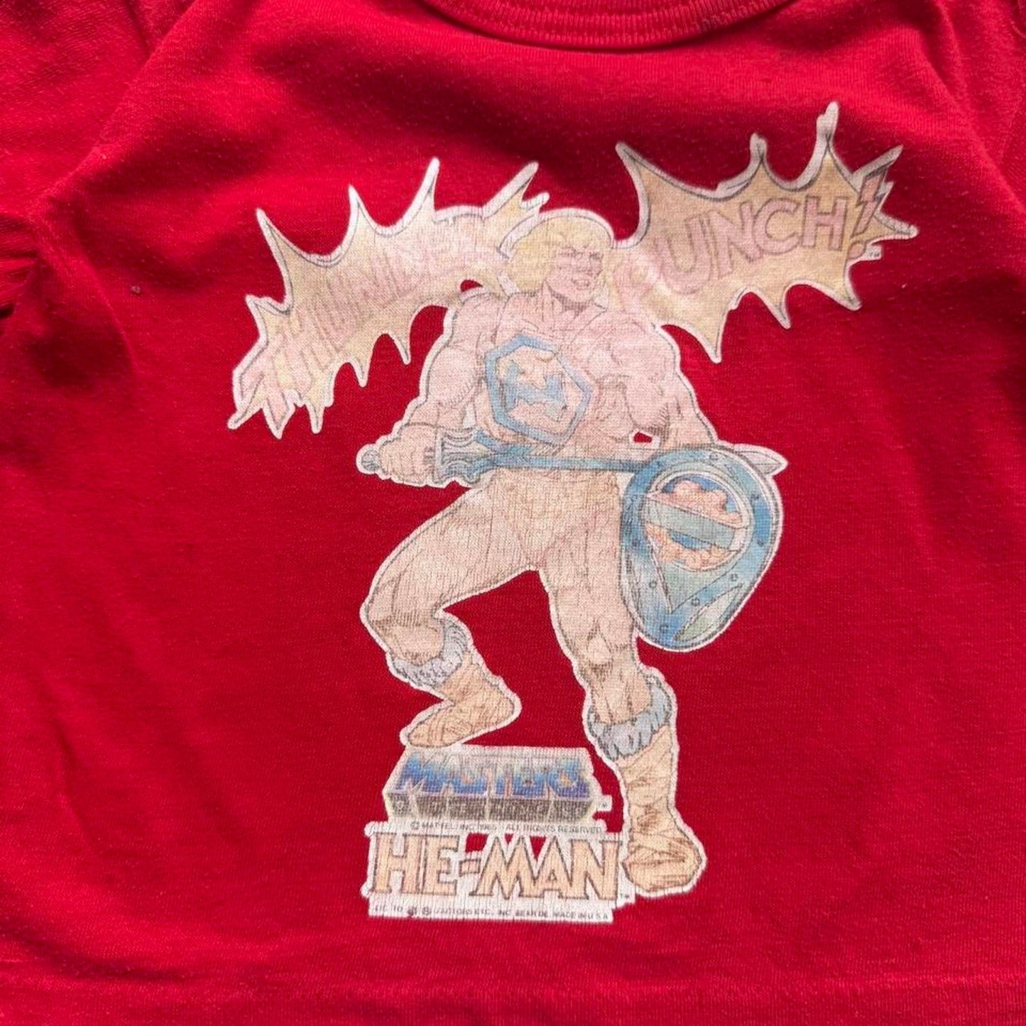 Vintage 80s He Man Iron On Graphic T-Shirt - Kids 6-9 Months
