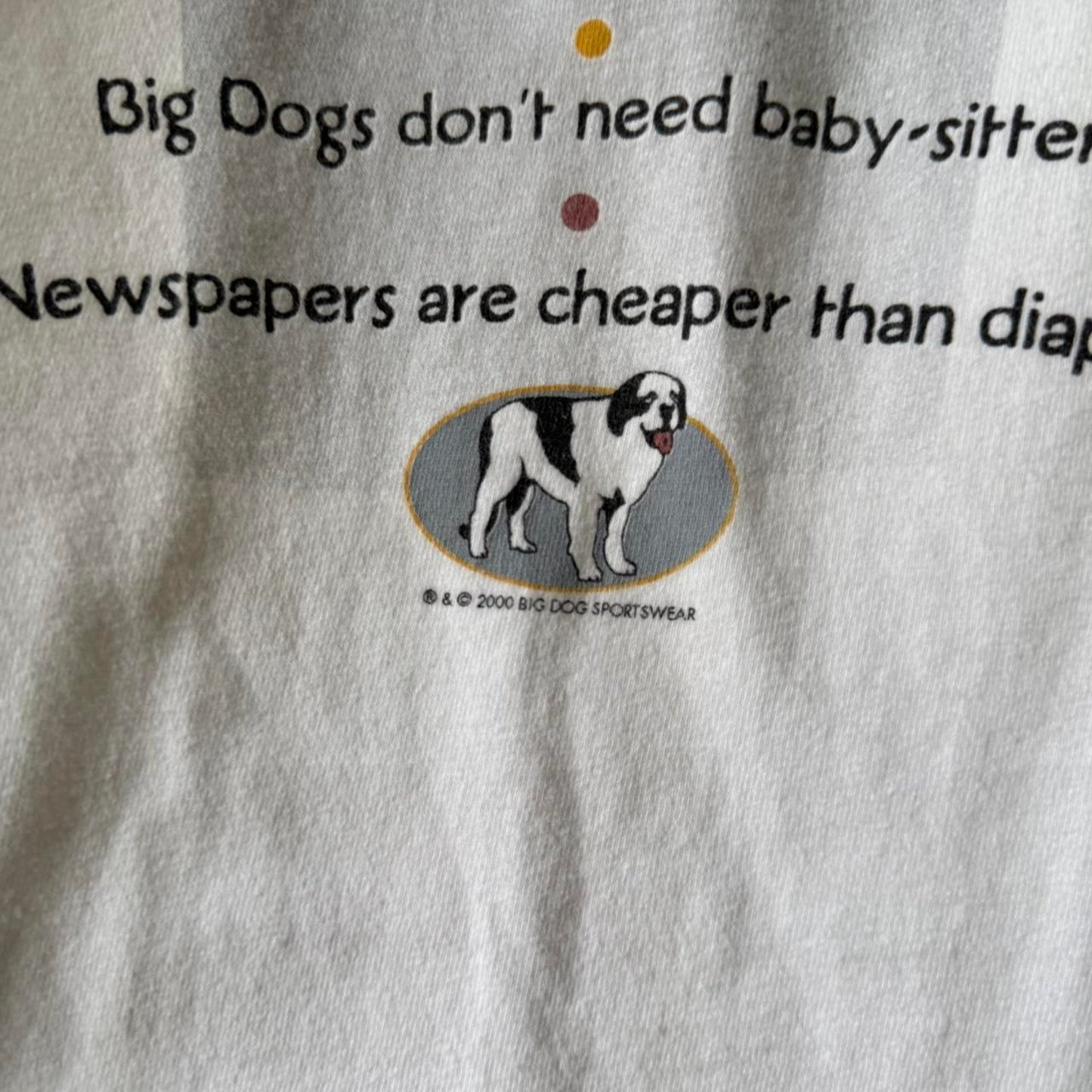 Vintage Big Dogs Easier than Children T-Shirt - X-Large