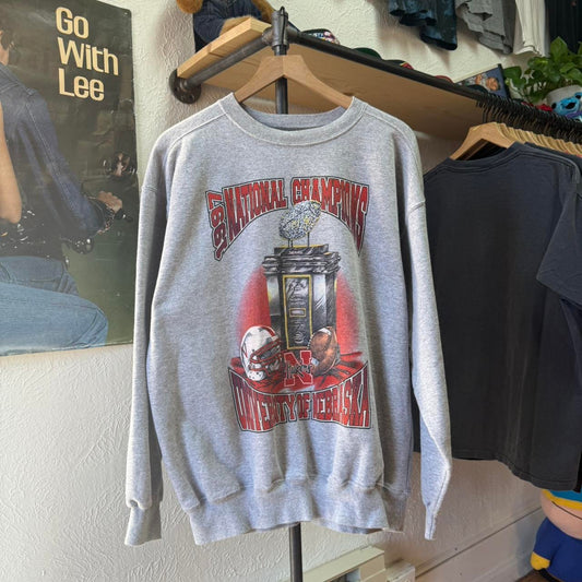 Vintage 90s Nebraska Huskers National Champs Trophy Crewneck - Large