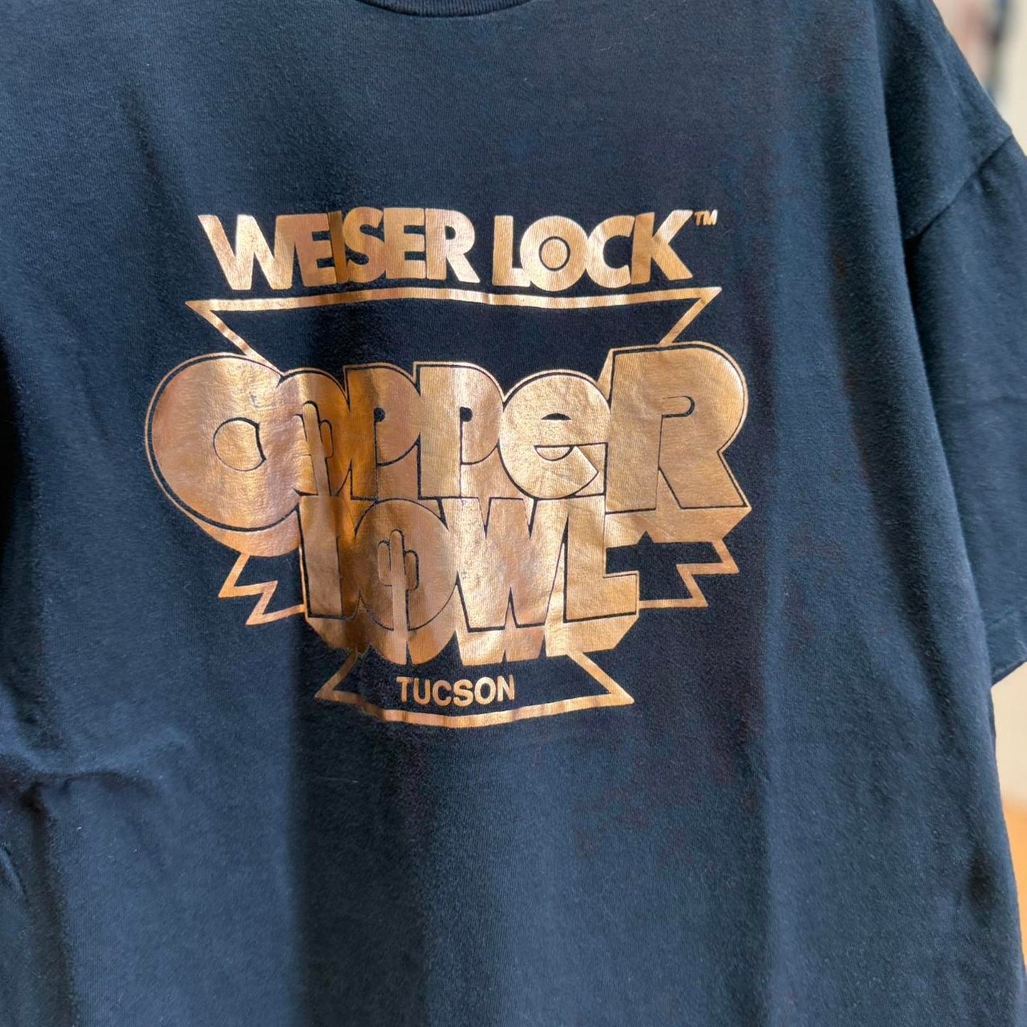 Vintage 90s Weiser Lock Copper Bowl Football T-Shirt