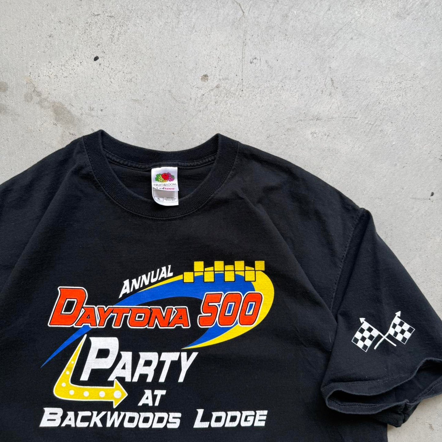 Vintage Daytona 500 Party at Backwoods Lounge NASCAR T-Shirt - X-Large
