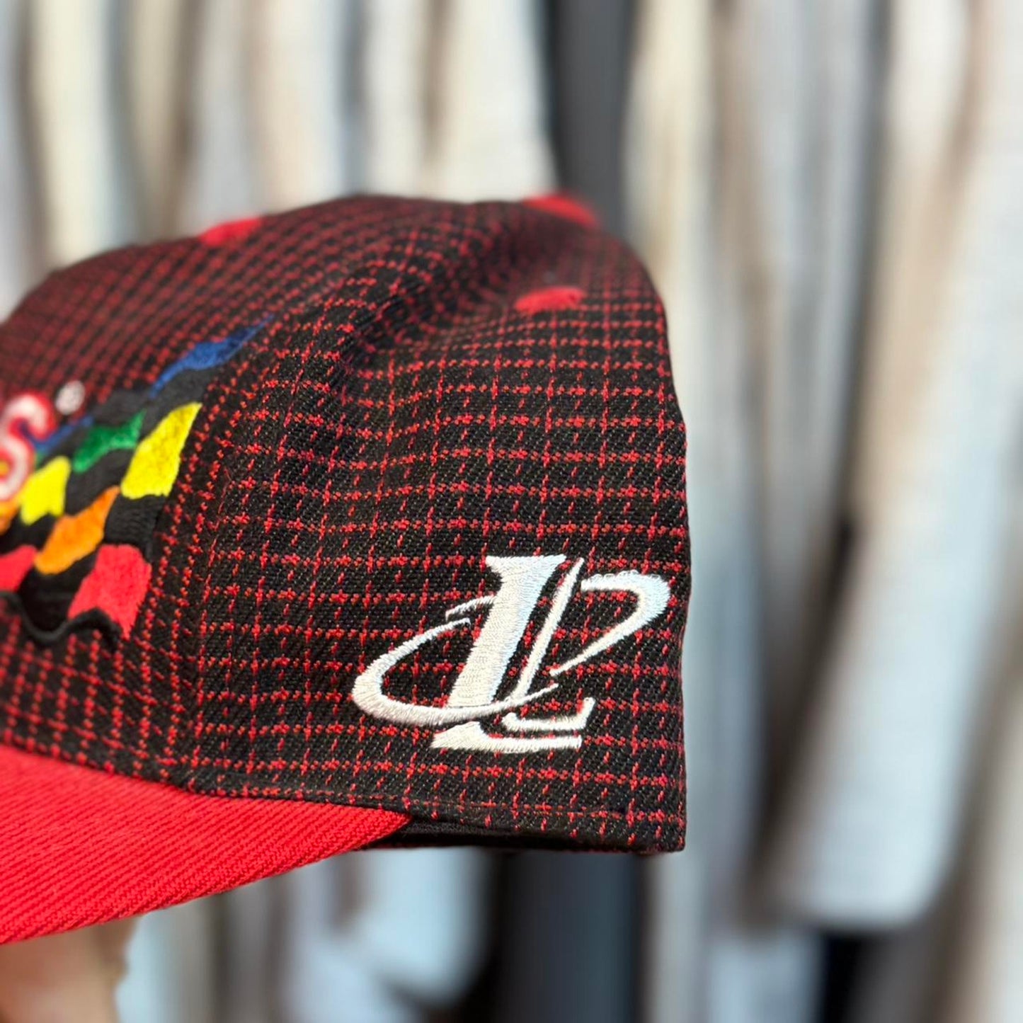 Vintage 90s NASCAR Skittles Racing Team Logo Athletic Snapback
