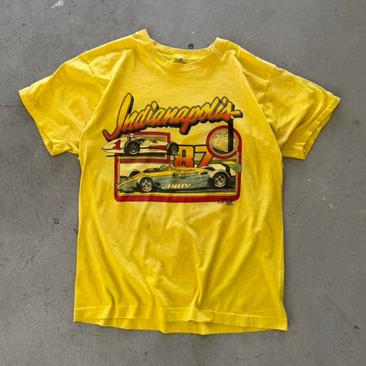 Vintage 1987 Indianapolis 500 Racing Race Car T-Shirt - Large