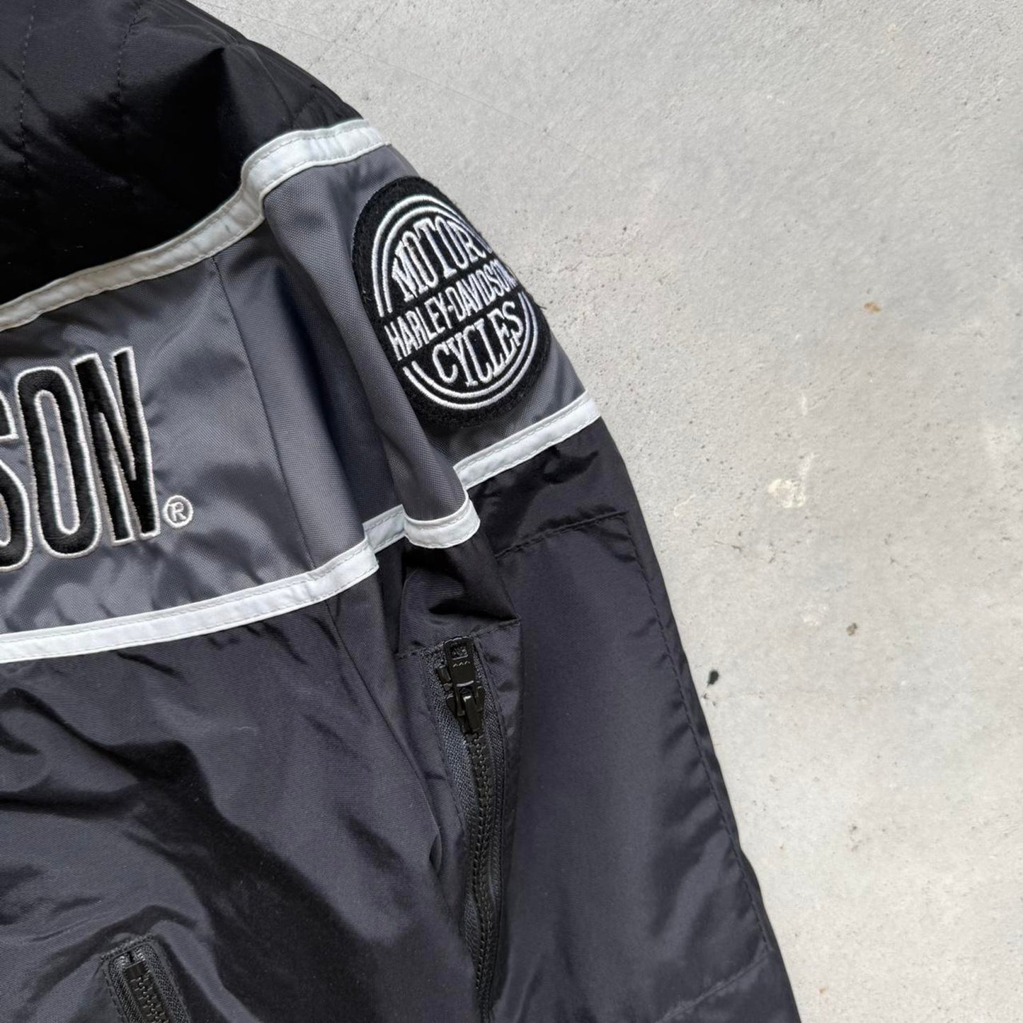 Vintage 90s Harley Davidson Motorcycles Racing Jacket - Medium