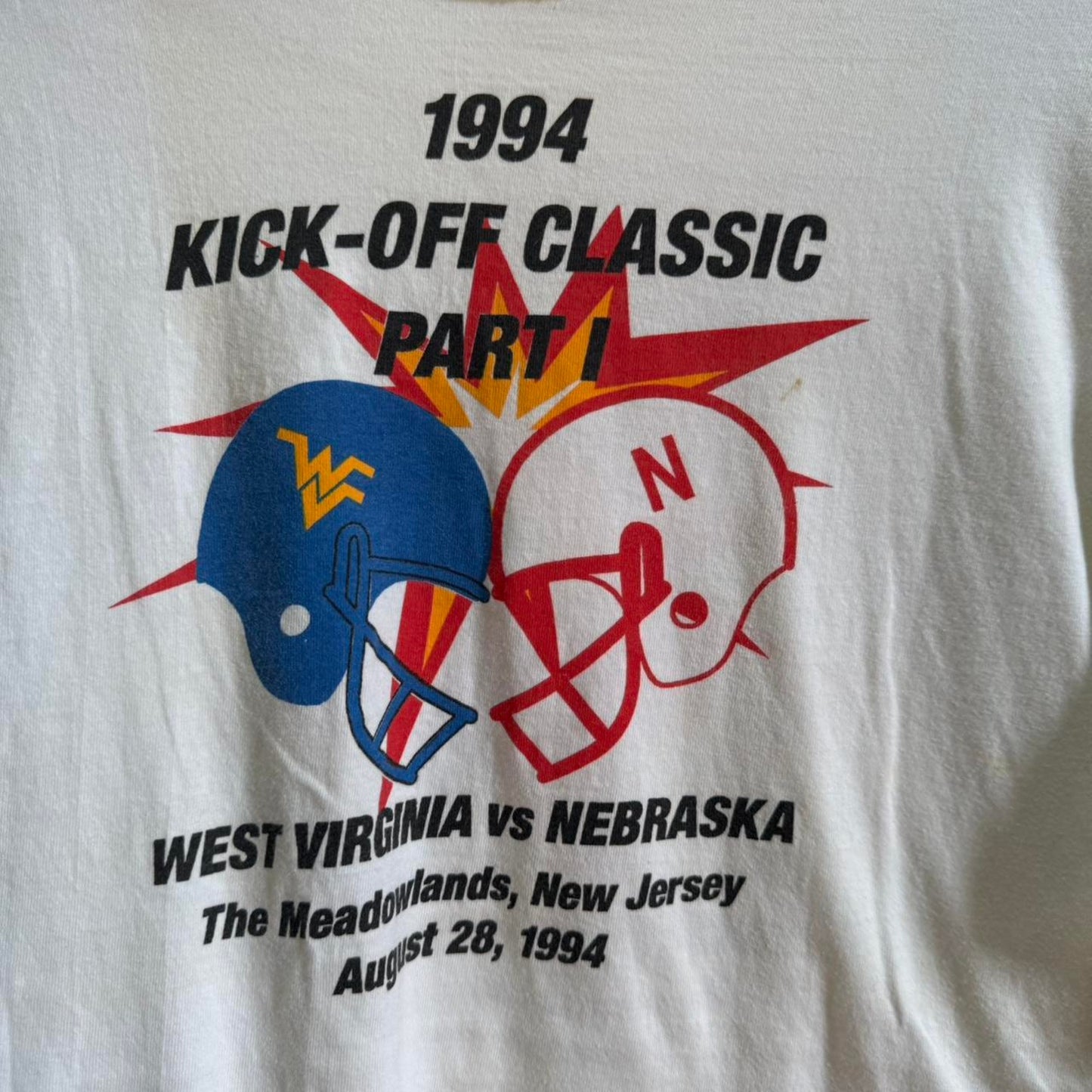 Vintage 1994 Nebraska Huskers West Virginia Drinking T-Shirt