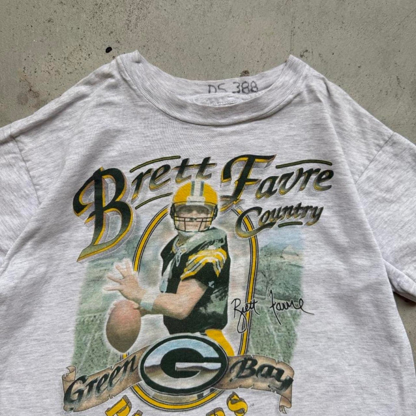 Vintage 90s Green Bay Packers Brett Favre NFL T-Shirt - Kids 10-12