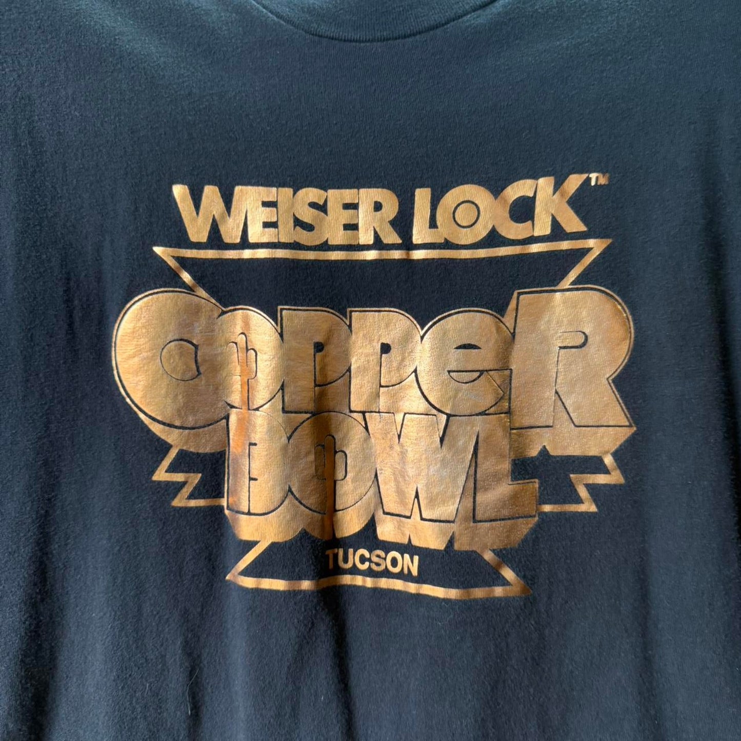 Vintage 90s Weiser Lock Copper Bowl Football T-Shirt - Large