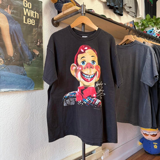Vintage 90s Howdy Doody Caricature Face Western T-Shirt - X-Large