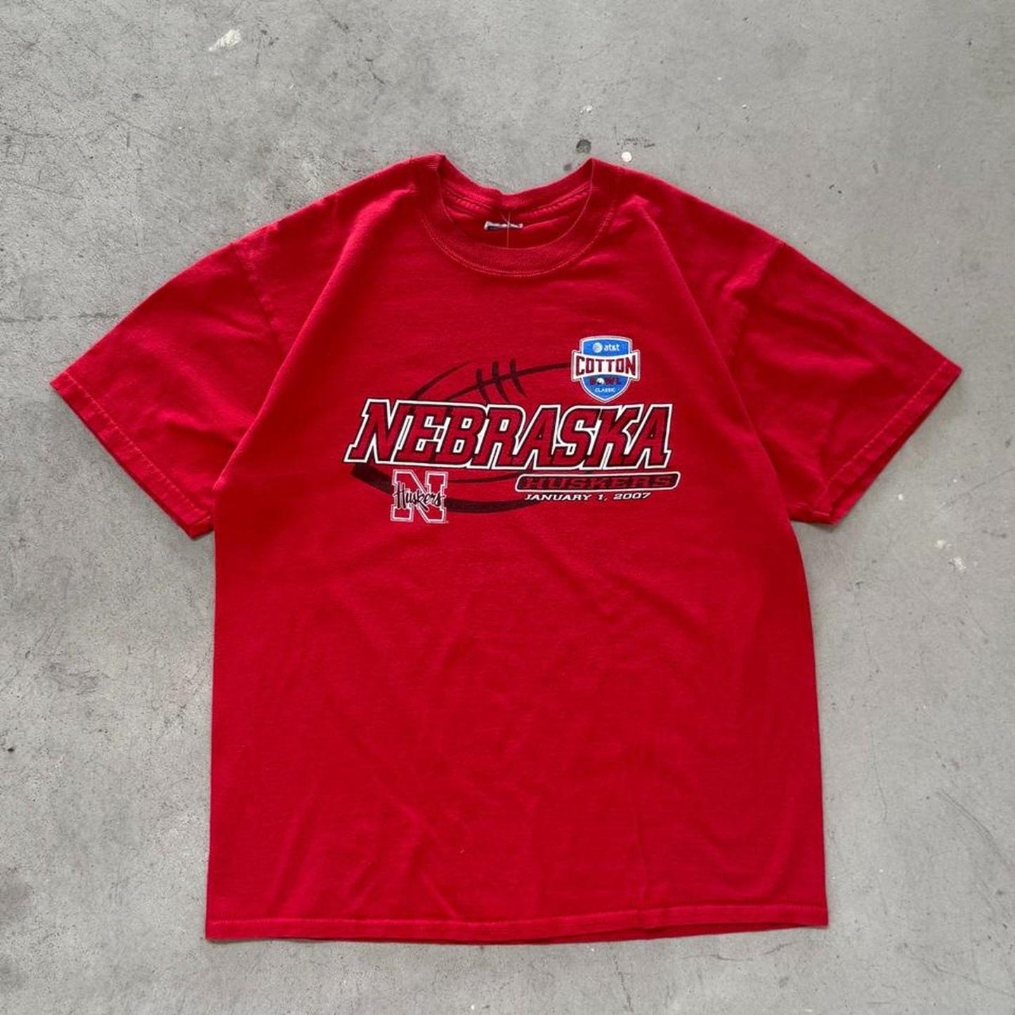 Vintage 2007 Nebraska Huskers Cotton Bowl T-Shirt - Medium