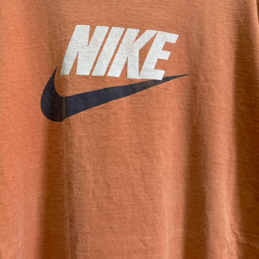 Vintage Y2K Faded Nike Swoosh Burnt Orange T-Shirt