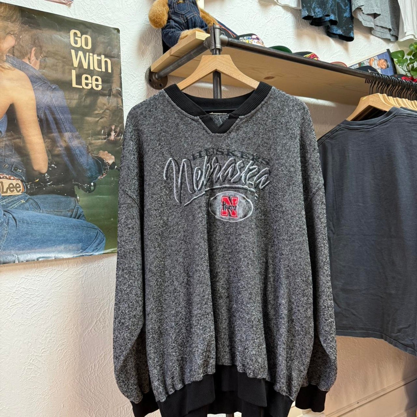 Vintage 90 Nebraska Huskers Embroidered Crewneck - XX-Large