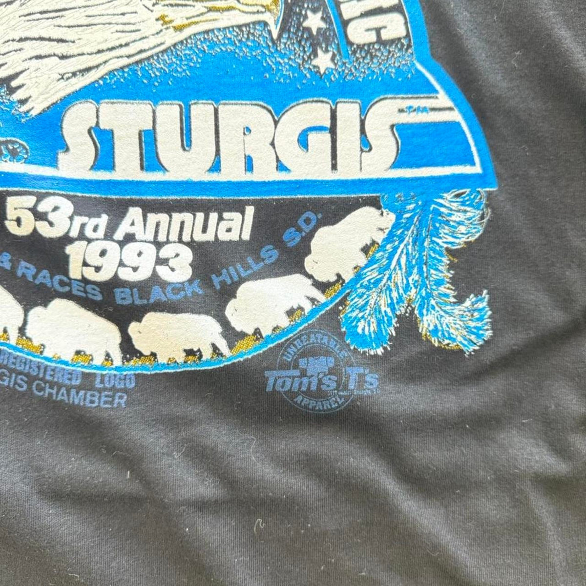 Vintage 1993 Sturgis Black Hills Rally Biker T-Shirt - X-Large