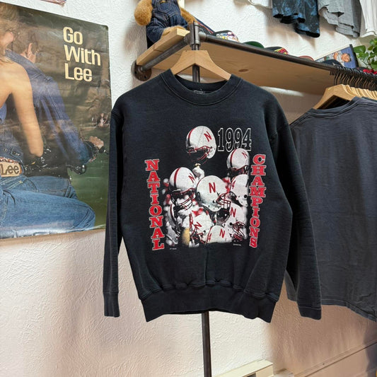 Vintage 90s Nebraska Huskers Helmet Championship Crewneck - Medium
