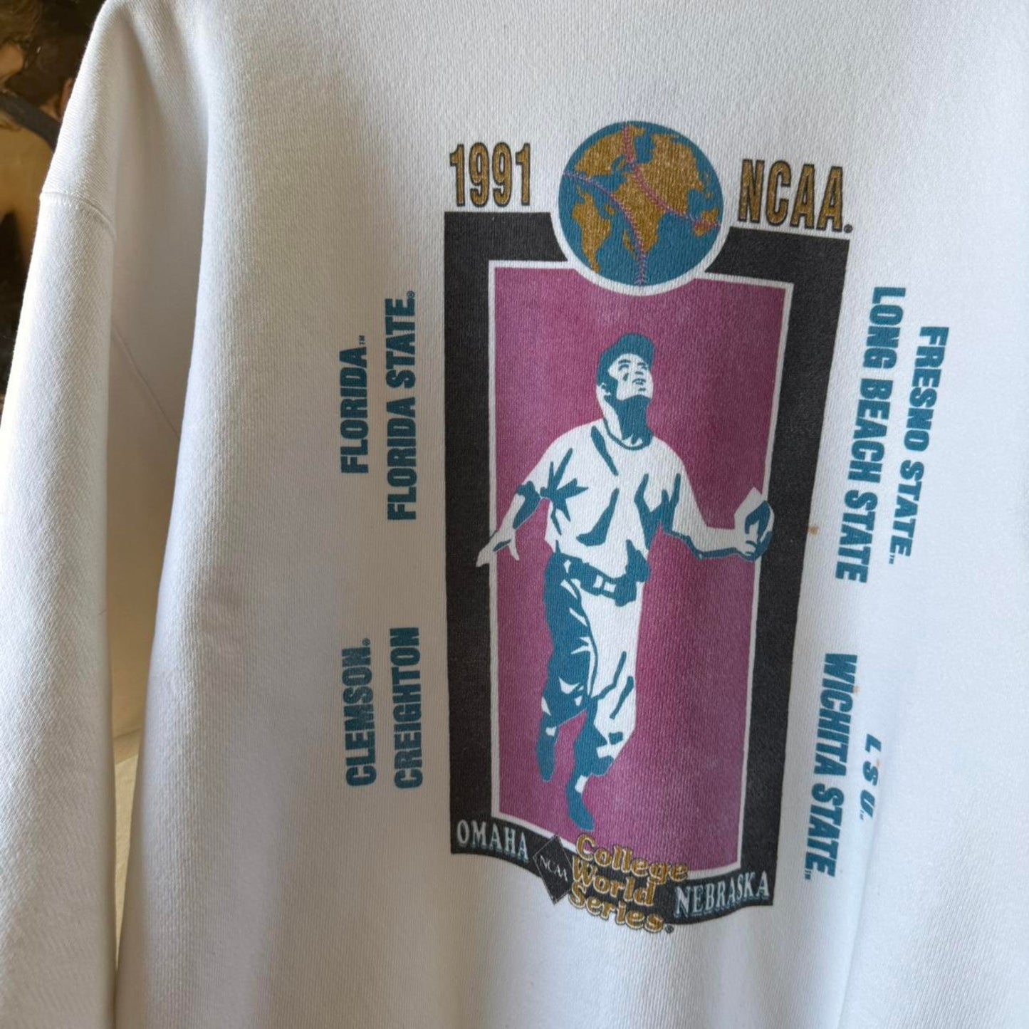 Vintage 90s College World Series Baseball Omaha Crewneck - X-Large