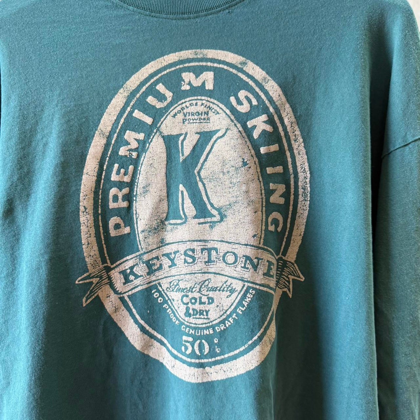 Vintage 90s Keystone Premium Skiing Ski Mountain T-Shirt - X-Large