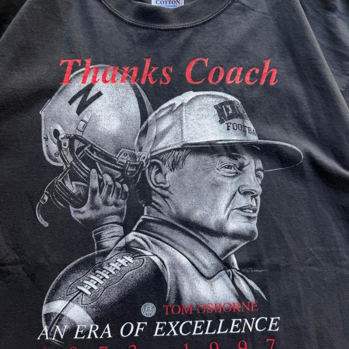 Vintage 90s Nebraska Huskers Thanks Coach Tom Osborne T-Shirt - X-Large