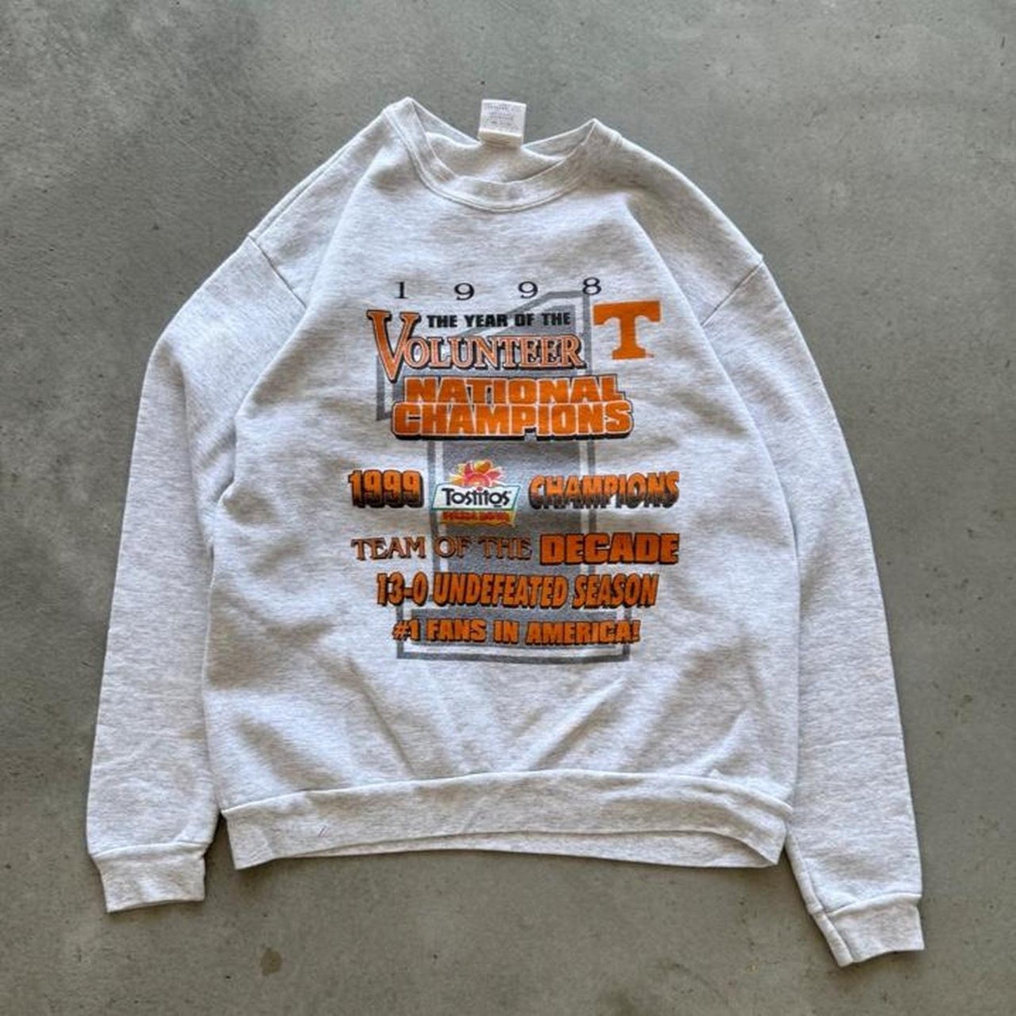 Vintage 90s Tennessee Volunteers National Champions Tostitos Bowl Crewneck - Large