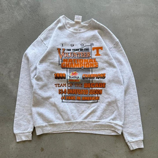 Vintage 90s Tennessee Volunteers National Champions Tostitos Bowl Crewneck - Large
